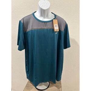 Asics PR Lyte Short Sleeve Running Shirt Mens 2XL Teal Grey Performance NWT